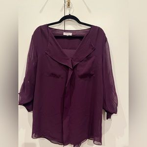 Calvin Klein women’s blouse purple - XL